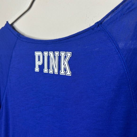 Y2K Victoria's Secret Blue Night Sleep Shirt Only Sleep in PINK Sleepwear Top S - Picture 5 of 9